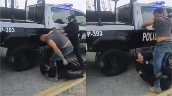 Video Ebrio Sujeto Golpea A Mujer Polic A En Puebla El Sol De Nayarit