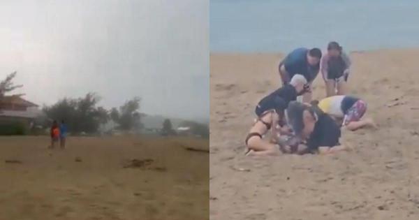 VIDEO Cae rayo a tres niños que jugaban en playa de Puerto Rico El