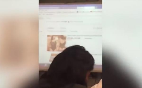 Video Se Viraliza Profesor Que Olvida Apagar El Proyector Y Busca