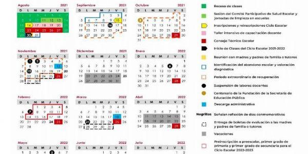 Dan A Conocer Calendario Para El Ciclo Escolar 2021-2022 - El Sol De ...